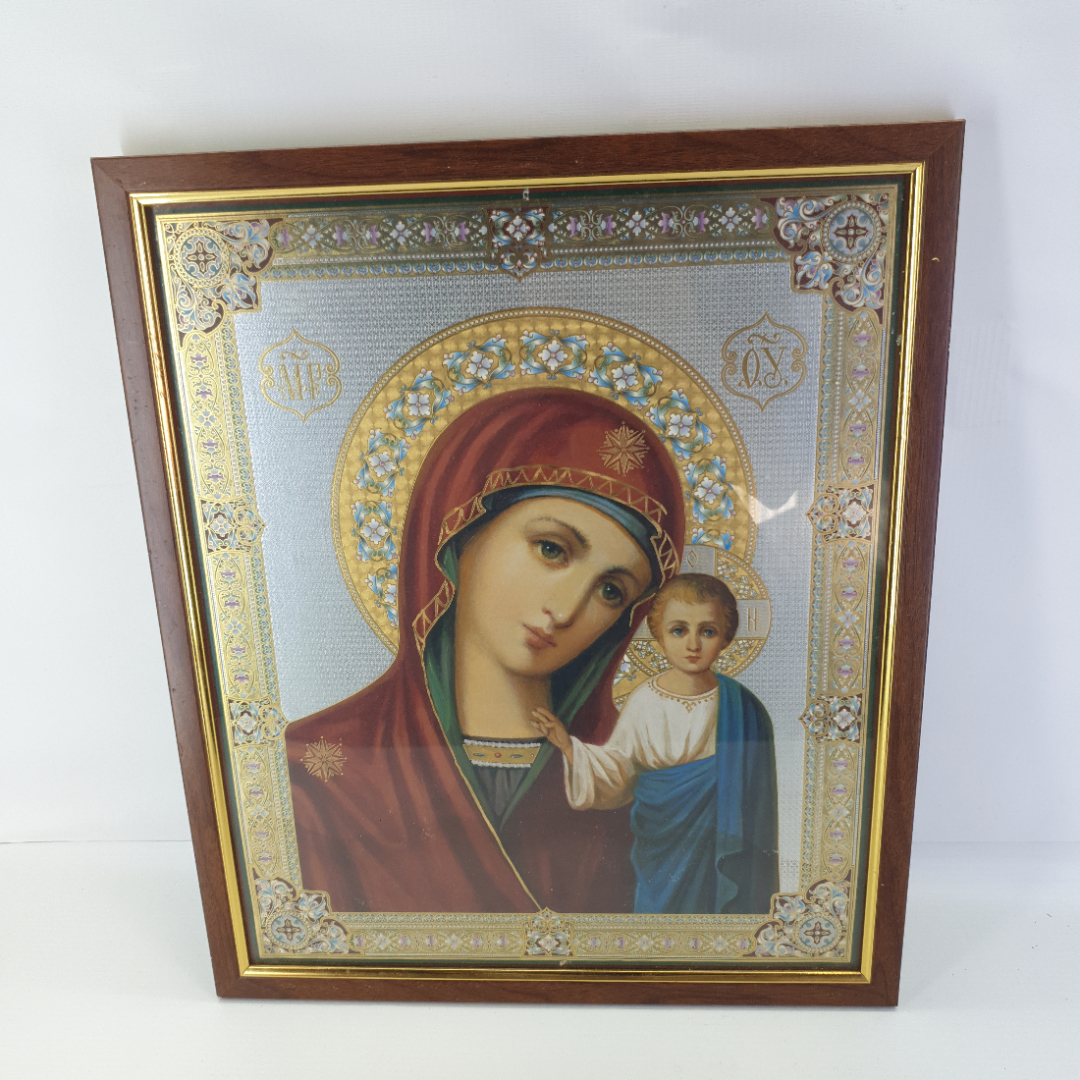 Икона Казанской Божией Матери, современная, размер полотна 40 х 33 см.. Картинка 1